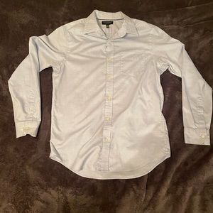 BANANA REPUBLIC mens medium blue and white dress shirt